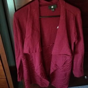 Like-new burgundy cardigan